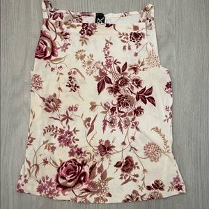 very pretty floral, maroon and shades of pink